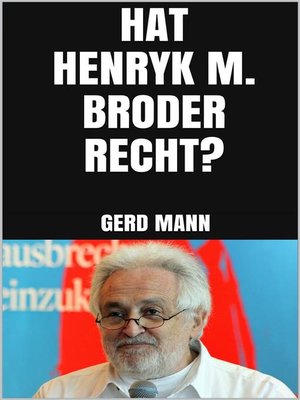 cover image of Hat Henryk M. Broder recht?